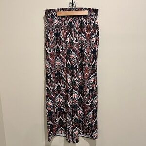 Bohemian Print Wide-Leg Pants